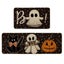 Ghost Pumpkin Cat Boo Orange Halloween Kitchen Mats Set of 2,Black Home Decor Lo Carousel 1