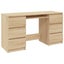 Writing Desk Sonoma Oak 140X50x77 Cm Engineered Wood Home Office Desks Carousel 3