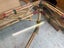 A Vintage Carnival Cane Glass Topped Dining Table Carousel 5