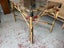 A Vintage Carnival Cane Glass Topped Dining Table Carousel 17