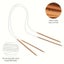18Pcs Circular Knitting Needles Bamboo Crochet Hooks 80cm - NEW Carousel 12