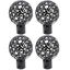 4pcs Curtain Finials Hollow Out Finials Drapery Rail Pole Head Caps For Window Carousel 1