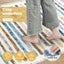 Marlow Floor Rug Short Pile Washable Carpet Soft Plush Non Slip Stripe 80x120 Carousel 4