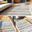 Marlow Floor Rug Short Pile Washable Carpet Soft Plush Non Slip Stripe 80x120 Carousel 7