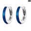 New Trendy 925 Sterling Silver Simple Klein Blue Ear Buckles for Women Carousel 1