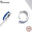 New Trendy 925 Sterling Silver Simple Klein Blue Ear Buckles for Women Carousel 4