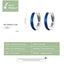 New Trendy 925 Sterling Silver Simple Klein Blue Ear Buckles for Women Carousel 6