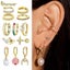 1PCS 925 Sterling Silver Gold-Plated Earrings Exquisite Ear Clip for Women Carousel 3