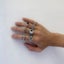 7Pcs/Set Goth Carved Heart Poker Antique Silver Color Rings for Men Carousel 3