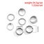 7Pcs/Set Goth Carved Heart Poker Antique Silver Color Rings for Men Carousel 4