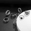 7Pcs/Set Goth Carved Heart Poker Antique Silver Color Rings for Men Carousel 6