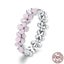 S925 Sterling Silver Pink Wreath Finger Ring for Women Carousel 2
