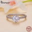 925 Sterling Silver D Colour VVS1 EX Round Cut Elegant Pattern Ring For Women Carousel 3