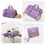 Waterproof Travel Duffle Bag Foldable with Shoe Compartment Wet Pocket-GreenPink Carousel 3