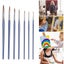 acrylic painting brush 7Pcs Painting Brush Set Wolf Hair Watercolor Acrylic Carousel 3