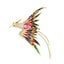 Crystal Phoenix Bird Brooch 5 Colour Enamel Beauty Pin Carousel 2