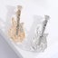 Guitar Brooch Pin Punk Spirit Hollow Out Design Rhinestone Accents Carousel 2