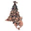 Vintage Christmas Tree Brooch Couple Cats Girls Carousel 2