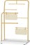 SONGMICS Metal Frame Jewelry Stand with 6 Hanging Rods - Metallic Gold Carousel 1