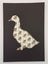 Stamp Art. Duck. Paradise Shelduck. Size A4. Genuine postage stamps. Carousel 2