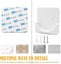 2Pcs Adhesive Curtain Rod Holders - Shower & Closet Rod Base Carousel 2