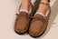 Winter Comfy Sherpa Ladies Slipper Soft Warm Moccasin Women Shoes-Dark Brown Carousel 2