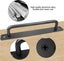 2 Black Door Handles - Aluminum Metal Handles for Cabinets, Cupboards, Barn Door Carousel 3