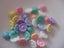 Buttons 30 Resin Flowers 12mm with shank back Carousel 1