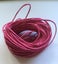 Waxed cotton 10 metres x 1mm thick bright pink cord Carousel 1