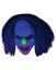 Wild Neon Clown Deluxe Mask with Hair Carousel 5