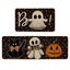 Ghost Pumpkin Cat Boo Orange Halloween Kitchen Mats Set of 2,Black Home Decor Lo Carousel 2