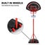 Basketball Hoop Ring Stand Portable Indoor System Net Set Outdoor 1.7m-2.3m Carousel 7