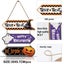 Halloween Signs Decorations,Trick or Treat Wall Hanging Door Sign,Porch Outdoor Carousel 3