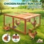 Chicken Coop,Rabbit Hutch Hen Poultry House Cage Wood Carousel 3