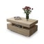 Coffee Table 4-Drawer Side Cabinet with Storage Shelf Oak Carousel 5