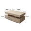 Coffee Table 4-Drawer Side Cabinet with Storage Shelf Oak Carousel 8