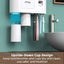 Bathroom Electric Toothbrush Holder Wall Mounted Automatic Toothpaste Dispenser Carousel 13