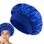 Shower Cap Satin Wide-Brimmed Bath Cap Reusable Carousel 4
