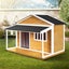 Pet Dog House,Pet Dog Kennel Wooden Carousel 11