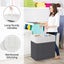 Collapsible Laundry Basket Hamper with Carry Handles Clothes Hampers 100L Carousel 5