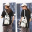 Crossbody Sling Backpacks Sling Bag for Men Women Hiking Daypack with Earphone H Carousel 3