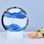 Moving Sand Art Picture Round Glass 3D Deep Sea Sandscape in Motion Display Flow Carousel 7