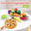 Pretend Play Set Kitchen Kids Cutting Fruits Vegetables Pizza Toys Set Carousel 4