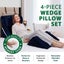 4 Pcs Bed Wedge Pillow Neck Back Support Cushion Carousel 4