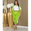 Womens Windbreaker Jacket Pants Colorblock Patchwork Tracksuit-Light Green Carousel 4