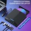 External BLUERAY CD/DVD Drive for Laptop, 7 in 1 USB 3.0 DVD Player Portable CD/ Carousel 5