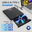 External BLUERAY CD/DVD Drive for Laptop, 7 in 1 USB 3.0 DVD Player Portable CD/ Carousel 6
