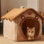 Foldable Warm And Semi-Enclosed Pet House For Cats And Dogs Carousel 4