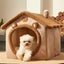 Foldable Warm And Semi-Enclosed Pet House For Cats And Dogs Carousel 9