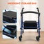 4 Wheel Rollator Walker Trolley Medical Rolling Walking Carousel 4